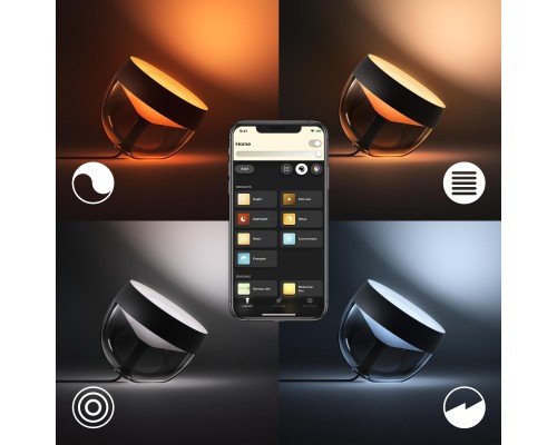 Настільна лампа Philips Hue Iris, Color, BT, DIM, чорна (929002376201)