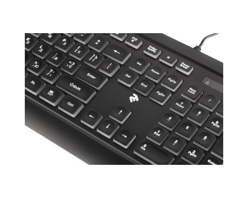 Клавіатура 2E KS120 White backlight USB Black (2E-KS120UB)