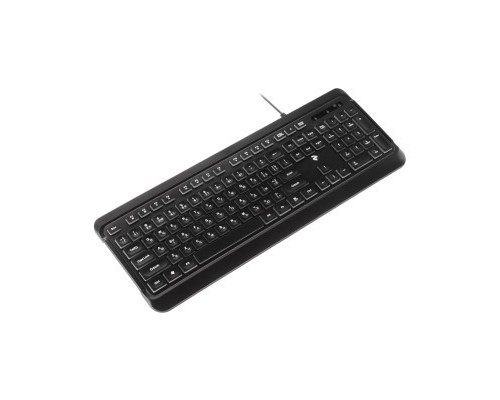 Клавіатура 2E KS120 White backlight USB Black (2E-KS120UB)
