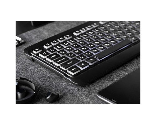 Клавіатура 2E KS120 White backlight USB Black (2E-KS120UB)