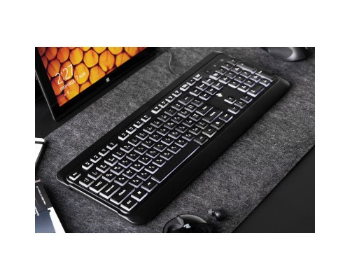 Клавіатура 2E KS120 White backlight USB Black (2E-KS120UB)