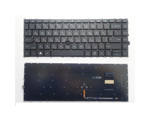Клавіатура ноутбука HP EliteBook 745 G7/G8, 840 G7/G8 черна з ТП UA (A46209)
