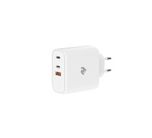 Зарядний пристрій 2E USB-C Wall Charger GaN 65W, white (2E-WC3USB65W-W)