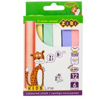 Крейда ZiBi кольоровий квадратний, 12 шт. KIDS Line (ZB.6703-99)