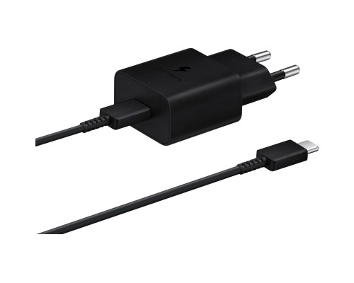 Зарядний пристрій Samsung 15W Power Adapter (w C to C Cable) Black (EP-T1510XBEGRU)