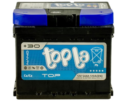 Акумулятор автомобільний Topla 54 Ah/12V TOP Euro (118 654)