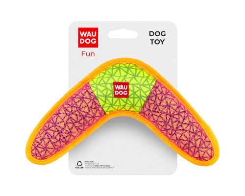 Іграшка для собак WAUDOG Fun Бумеранг 24х14 см рожева (62077)