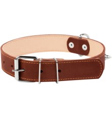 Нашийник для тварин Collar подвійний із шипами 35 мм 48-63 см (коричневий) (02876)