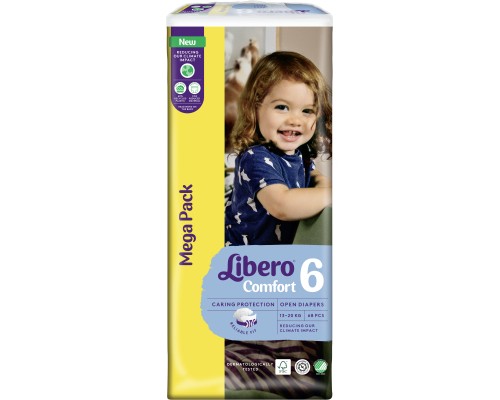 Підгузки Libero Comfort Розмір 6 (13-20 кг) 68 шт (7322541757025)