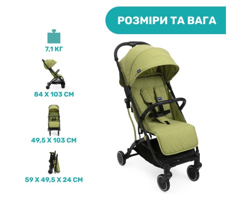 Коляска Chicco Trolley Me Салатова (79865.55)