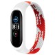 Ремінець до фітнес браслета BeCover Elastic Nylon Style для Xiaomi Mi Smart Band 5/6 (Size M) Red-White (706148)