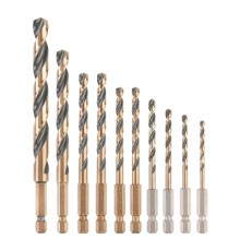 Набір свердл DeWALT по металу EXTREME Black & Gold, HSS-G, 10 шт, tough case (DT20620)