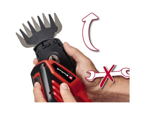 Кущоріз Einhell GE-CG 18/100 Li T - Solo, 18В, PXC, леза 100/200 мм, телескоп. ручка, 0.7 кг (без АКБ та ЗП) (3410310)