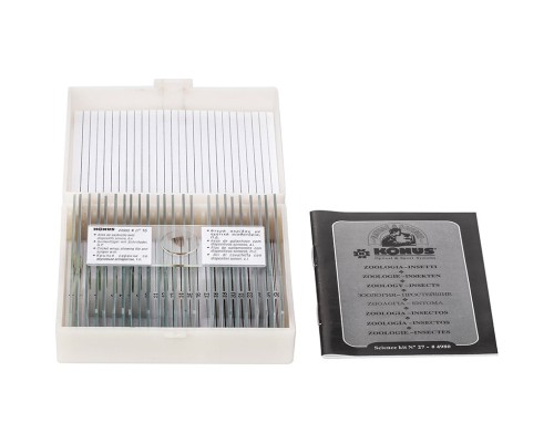 Набір мікропрепаратів Konus Загальна Біологія Зоологія, хребетні, включно зі ссавцями 25 шт (4978)