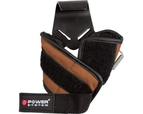 Гаки для тяги на зап'ястя Power System PS-3300 Hooks Brown XL (PS-3300_XL_Brown)