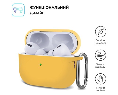Чохол для навушників Armorstandart Hang Case для Apple AirPods Pro 2 Yellow (ARM68593) Чохол для навушників Armorstandart Hang Case для Apple AirPods Pro 2 Yellow (ARM68593)