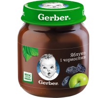 Дитяче пюре Gerber Яблуко, чорнослив 130 г (1227231)