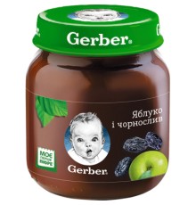 Дитяче пюре Gerber Яблуко, чорнослив 130 г (1227231)