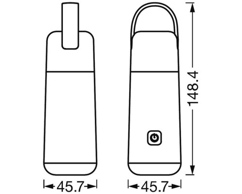 Нічник LEDVANCE NIGHTLUX LANTERN POWERBANK, ліхтарик, USB-зарядка, білий (4058075570207)