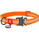 Нашийник для тварин WAUDOG Waterproof металева пряжка-фастекс M Ш 20 мм Д 28-40 см помаранчевий (26114)