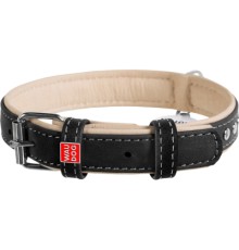 Нашийник для тварин WAUDOG Soft з QR паспортом, металеві прикраси M Ш 25 мм Д 38-49 см (7206)