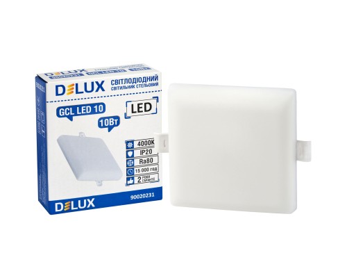 Світильник Delux GCL LED 10 4000К 10Вт 230В SQUARE (90020231)