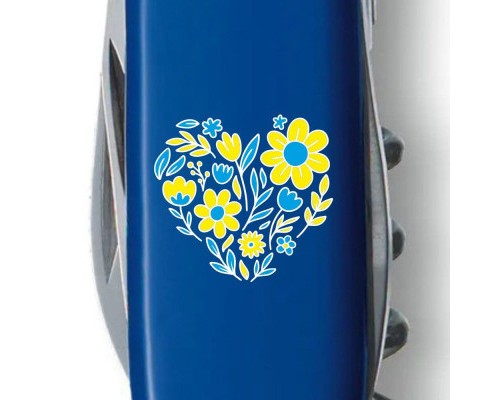 Ніж Victorinox Spartan Ukraine 91 мм Квіткове серце (1.3603.2_T1246u)