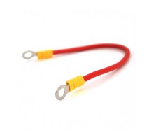 Кабель силовий Voltronic 100мм 6мм*кв. під болт М6 (6,3мм вн. діаметр) підкл. до акум. (11745)