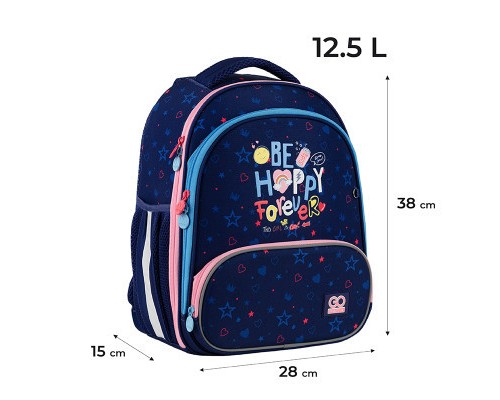 Рюкзак шкільний GoPack Education 597M-3 Be Happy (GO24-597M-3)