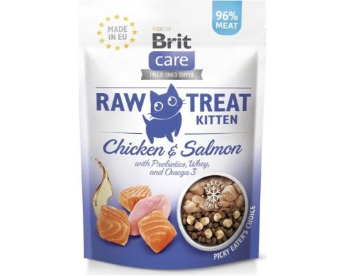 Ласощі для котів Brit Care Raw Treat Kitten Freeze-dried 40 г - курка та лосось (8595602569533)