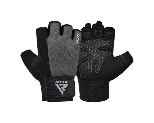 Рукавички для фітнесу RDX W1 Half Gray Plus S (WGA-W1HG-S+)