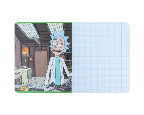 Зошит Kite Rick and Morty 18 аркушів, клітинка (RM24-236)