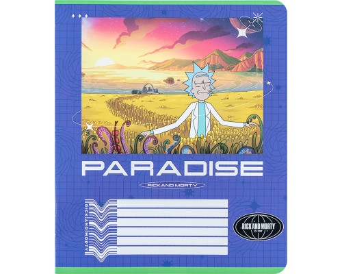 Зошит Kite Rick and Morty 18 аркушів, клітинка (RM24-236)