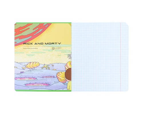 Зошит Kite Rick and Morty 18 аркушів, клітинка (RM24-236)