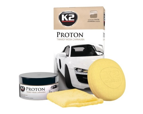 Автополіроль K2 Proton з губкою та ганчіркою 200г (G040)