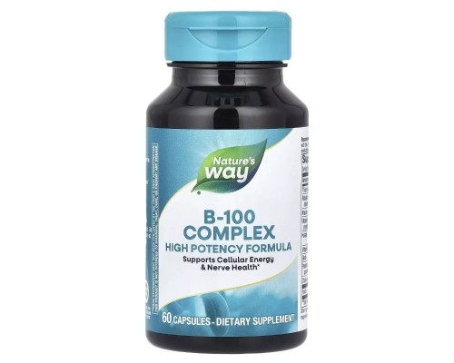 Вітамін Nature's Way Комплекс вітамінів B, B-100 Complex, 60 капсул (NWY-40520)