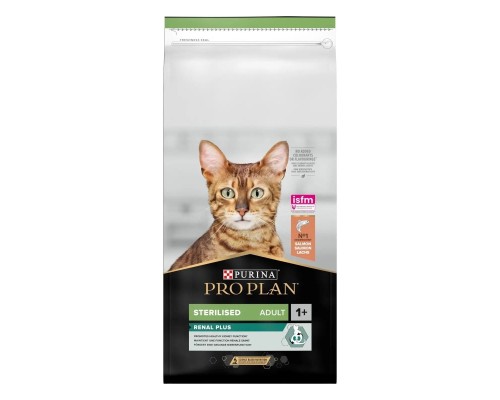 Сухий корм для кішок Purina Pro Plan Sterilised Adult 1+ Renal Plus Для дорослих стерилізованих З лососем 14 кг (7613287887597) Сухий корм для кішок Purina Pro Plan Sterilised Adult 1+ Renal Plus Для дорослих стерилізованих З лососем 14 кг (7613287887597)