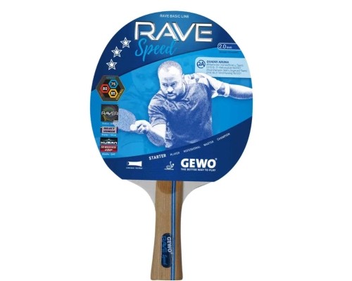 Комплект для настільного тенісу Gewo Rave Speed 2 Bats 3 Balls (86080000) (931051)