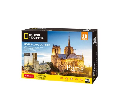 Пазл Cubic Fun Тривимірний пазл National geographic Нотр-Дам-де-Парі (DS0986h)