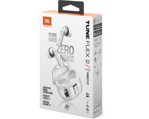 Навушники JBL Tune Flex 2 Ghost White (JBLTFLEX2GWHT)