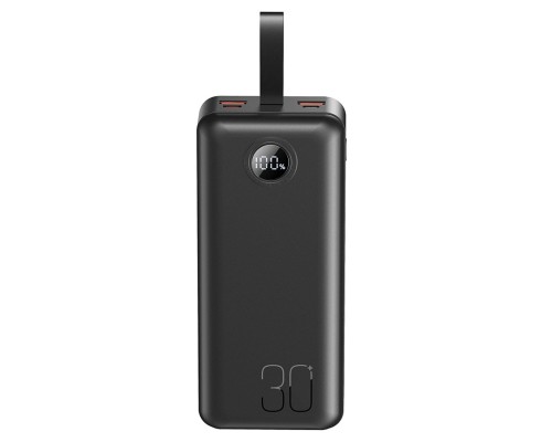 Батарея універсальна XO 30000mAh, PD/20W, QC/22.5W, with light, black (PR240_Black) 