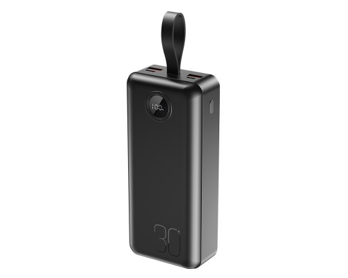 Батарея універсальна XO 30000mAh, PD/20W, QC/22.5W, with light, black (PR240_Black) 