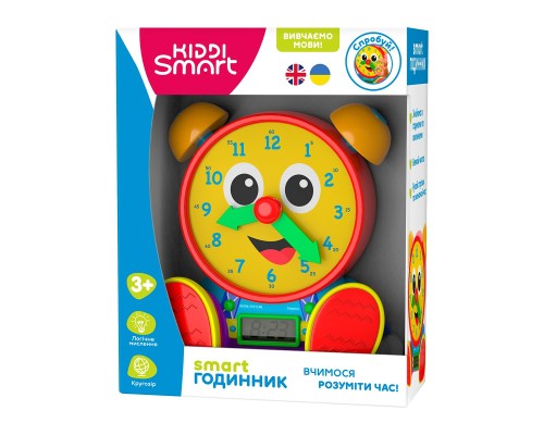Інтерактивна іграшка Kiddi Smart двомовна, що навчає – Smart-годинник (407752-43)