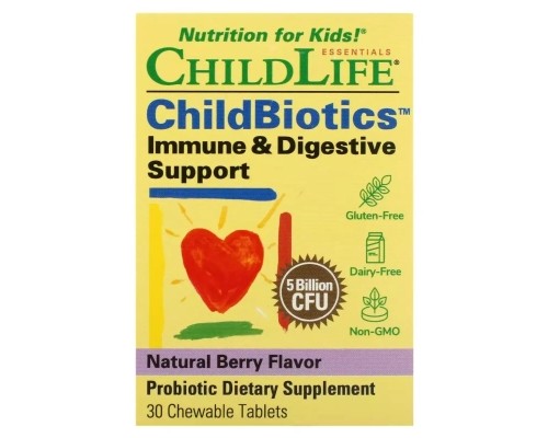 Вітамінно-мінеральний комплекс ChildLife Підтримка імунітету та травлення для дітей, 5 млрд КЗ (CDL10400)