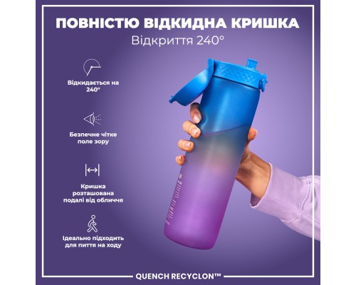 Пляшка для води ION8 OneTouch Times To Drink 1000 мл BPA Free, Blue & Pink (I8RF1000PBPMOT)