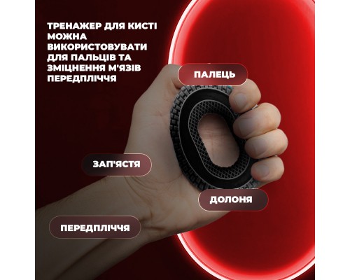 Еспандер PowerPlay PP-4333 Hand Grip Hard 30 кг Чорний (PP_4333_Black_30kg)
