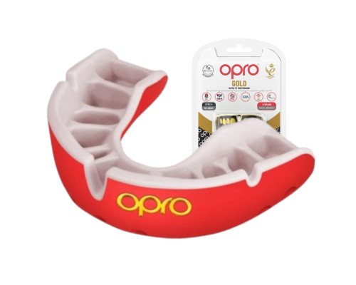 Капа Opro Gold Red/Pearl (102504004) (Gold_Red/Pearl)