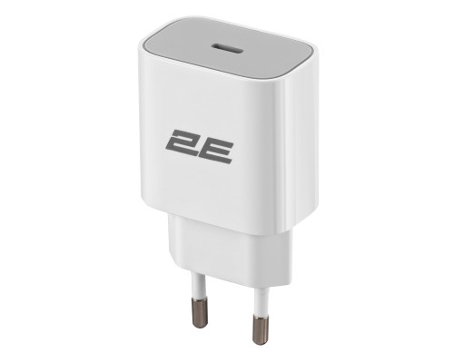 Зарядний пристрій 2E 30W USB-C PD white (2E-WC1USBC30W-W)