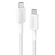 Дата кабель USB-C to USB-C 0.9m nylon 322 white Anker (A81F5H21/A81F5G21)