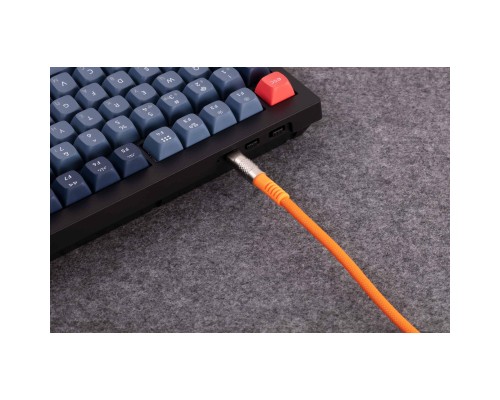 Дата кабель USB-C + USB A to USB-C 1.0m Double-Sleeved Geek orange Keychron (CAB22_KEYCHRON)